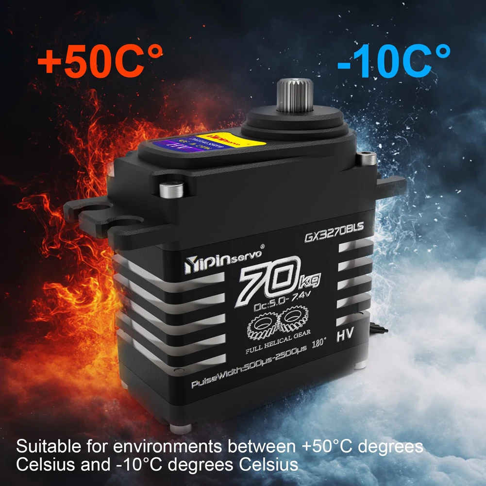 Servos digitali a coppia elevata da 70 kg Servos sterzo con ingranaggi in metallo per robot per barche cingolate per auto 1/8 1/10 1/12 RC