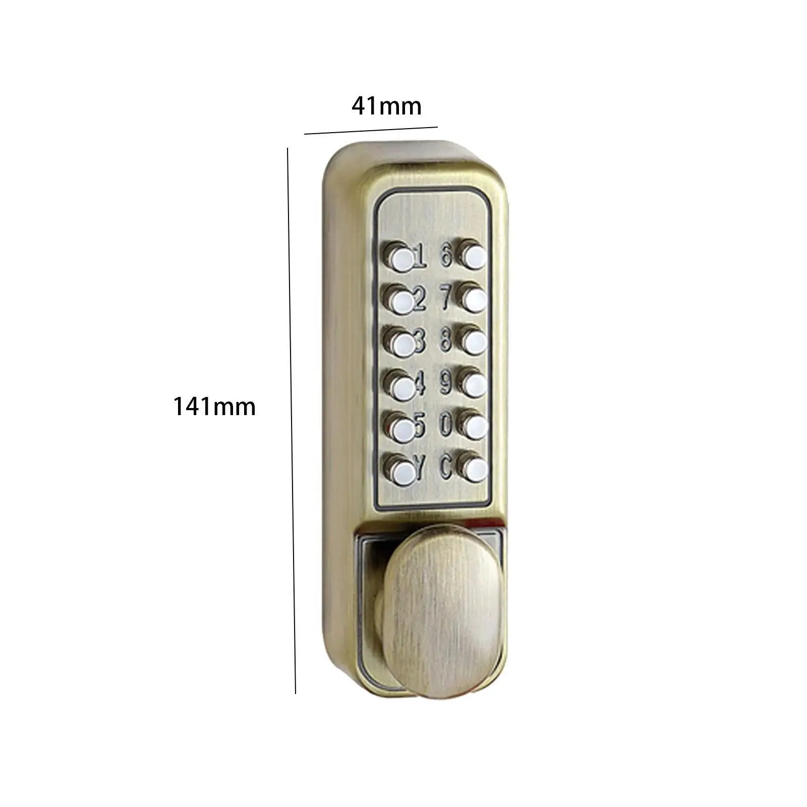 Mechanical Keypad Door Lock Balcony Hotel Keyless Entry Door Lock for Interior Exterior Door Fence Housewarming Front Door Gate