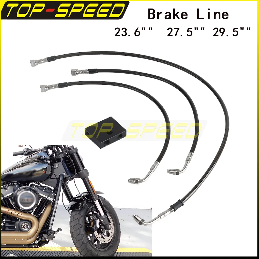 

60/70/75CM Motorcycle Brake Line Kits Brake Clutch Cable Master Parts For Harley Softail Low Rider S FXLRS FXLRST XL1200CX FXDR