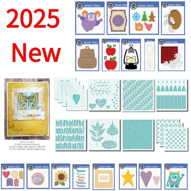 Dijes de palabras, etiquetas de galletas de azúcar y girasoles, estrella, corazón, monstruo, manzanas, hoja, calabaza, troqueles de corte de Metal, tarjeta de plantilla, nuevo de 2025