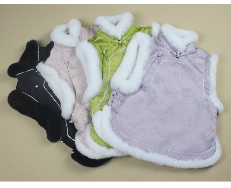 

Китайская теплая хлопковая куртка из пушистого бархата с натуральным кроличьим мехом, разноцветная, милая, для девочек, в национальном стиле