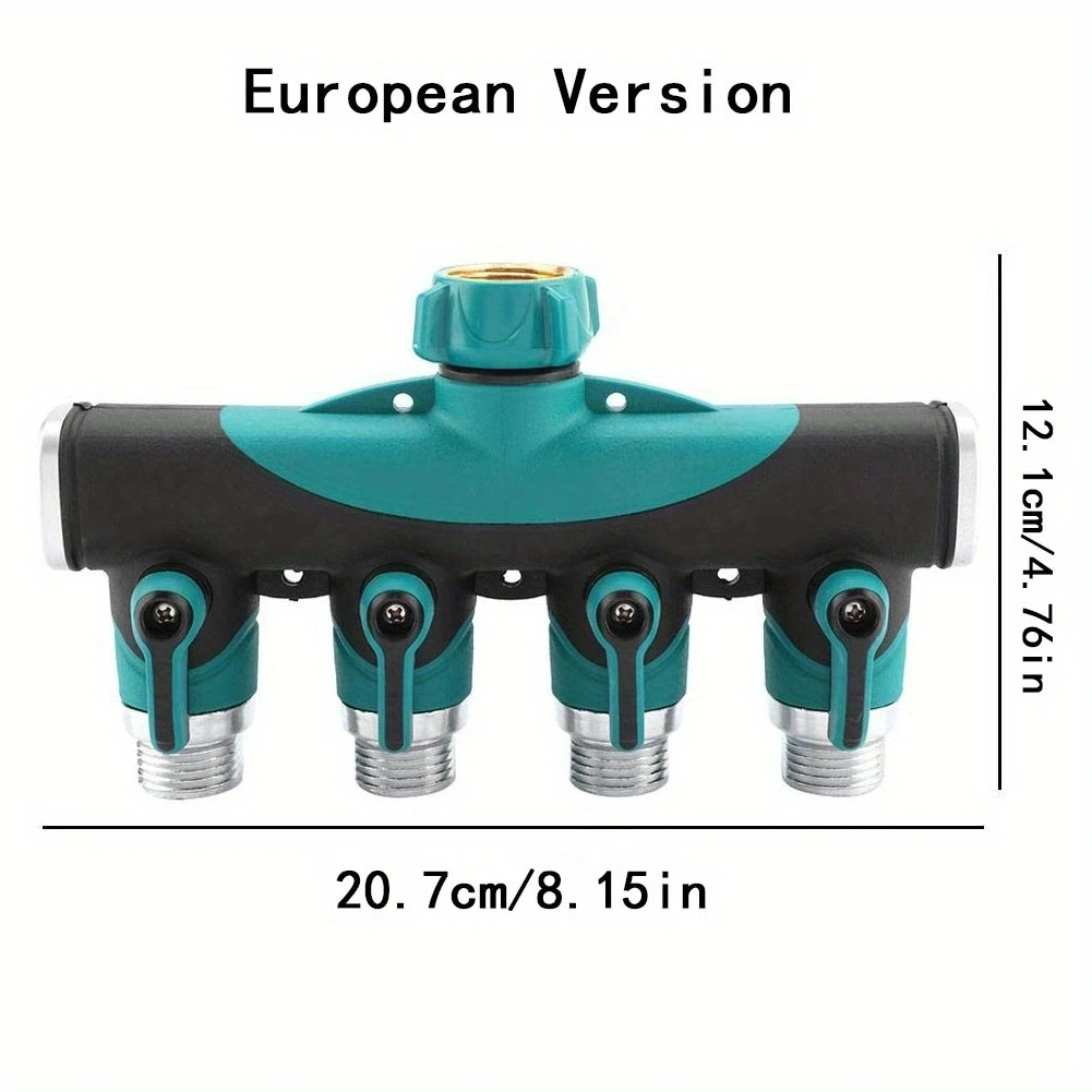 3/4 "4 Manier 2 Weg Slang Connector Splitter Tuin Water Splitter Kraan Adapter Slang Afsluiter voor Huis tuin