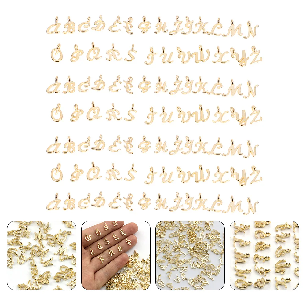 

104pcs Alloy Alphabet Charms Pendant Accessories Gold Earrings Alphabet Alloy Charms Jewelry Making DIY Crafts