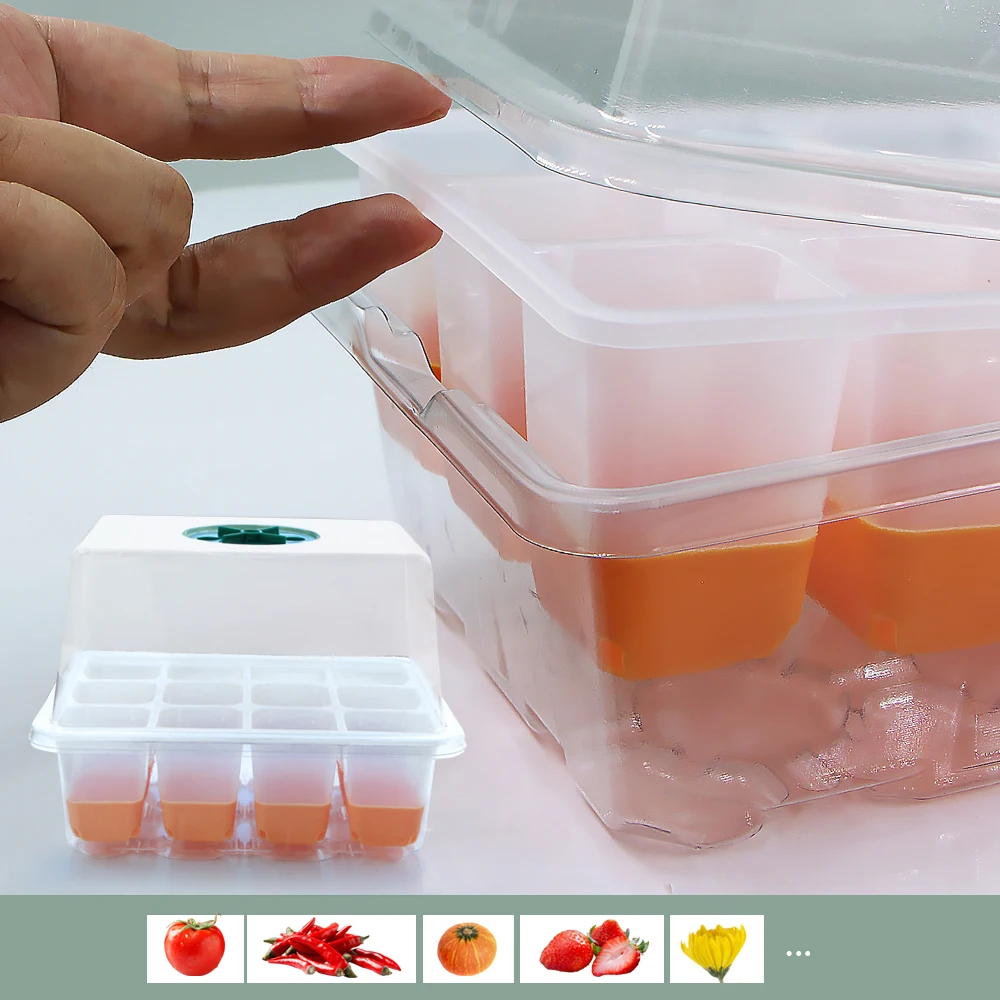 Kotak pembibitan penumbuh sayuran taman dalam ruangan untuk ekstrak Strawberry tomat tanaman brendaul bibit tanaman ditempel Pot Pot Pot