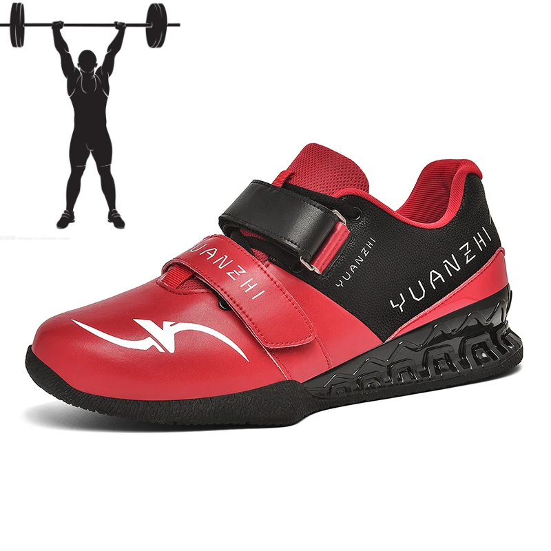 

Professional Weightlifting Training Shoes, Large Size 47, Squat Hard Pull Shoes, Men's Black and Red Weightlifting Shoes