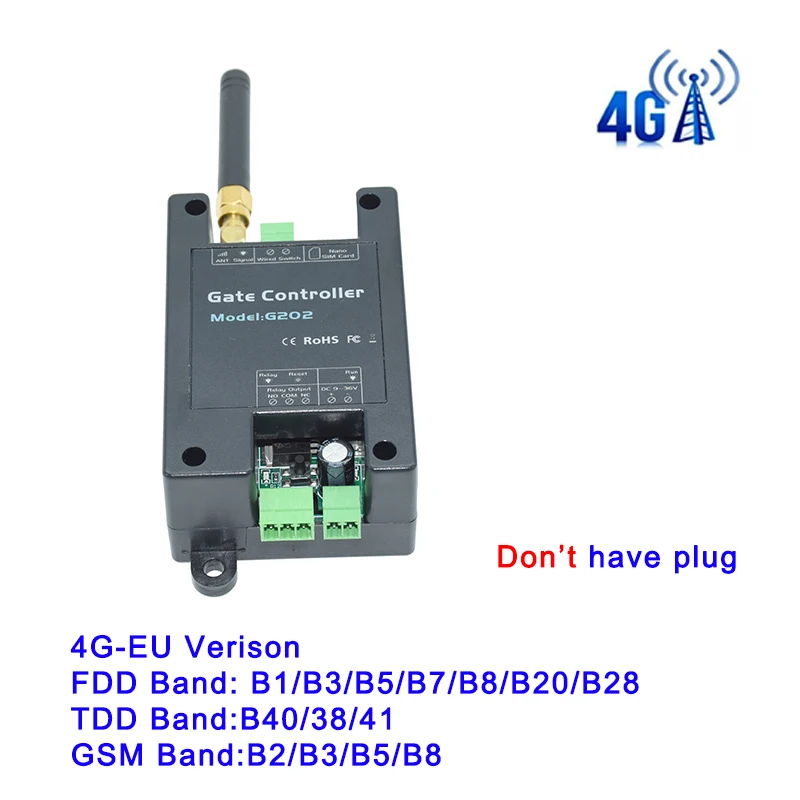 Ouvre-porte télécommandé GSM 4G SMS, interrupteur marche/arrêt à relais unique G202 pour ouvre-porte
