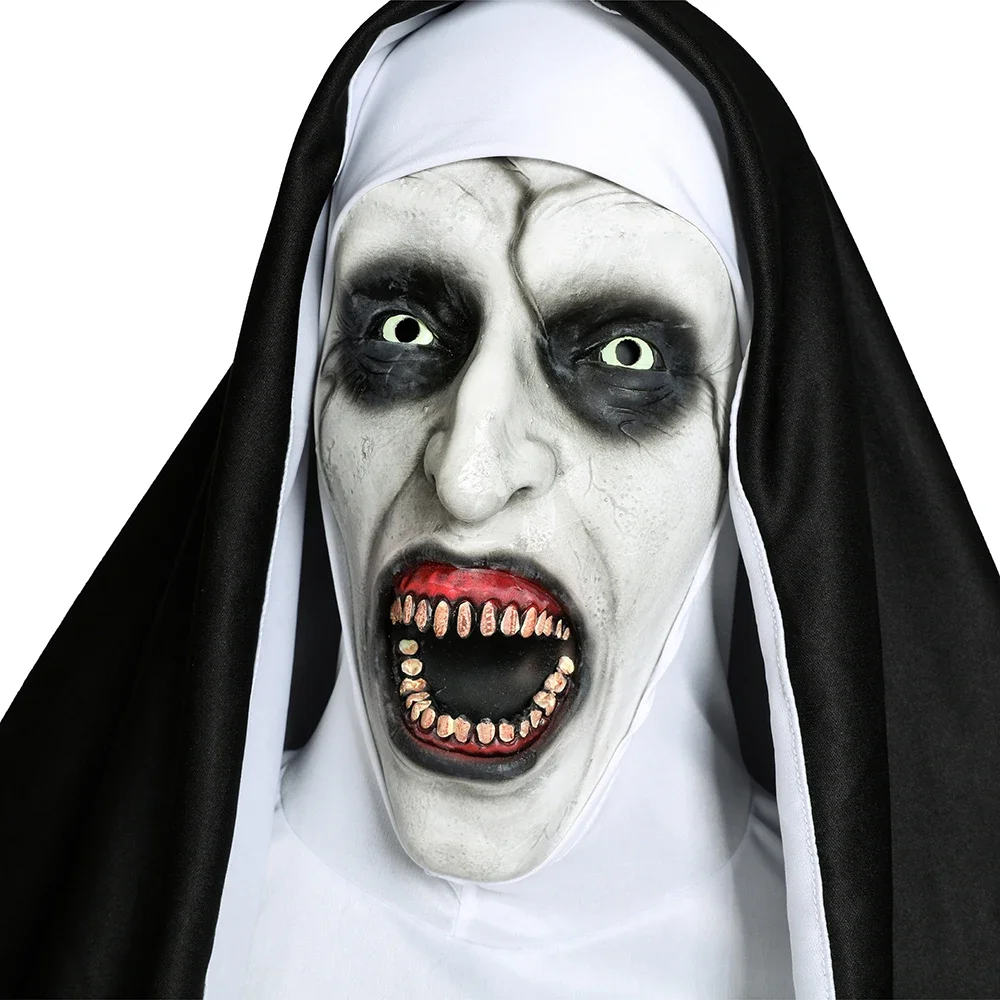 Maska zakonnicy Maski zakonnicy Cosplay Valak Halloween Terror Kostiumy Dla Kobiet Straszne Maski Kostiumowe Rekwizyty Deluxe Mascarillas Dla Mężczyzny