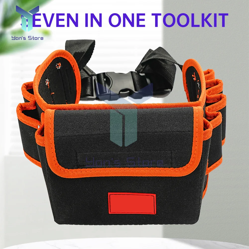 1Pcs Multi-functional Electrician Tools Bag Waist Pouch Belt Storage Holder Organizer Garden Tool Kits Waist Packs Oxford Cloth