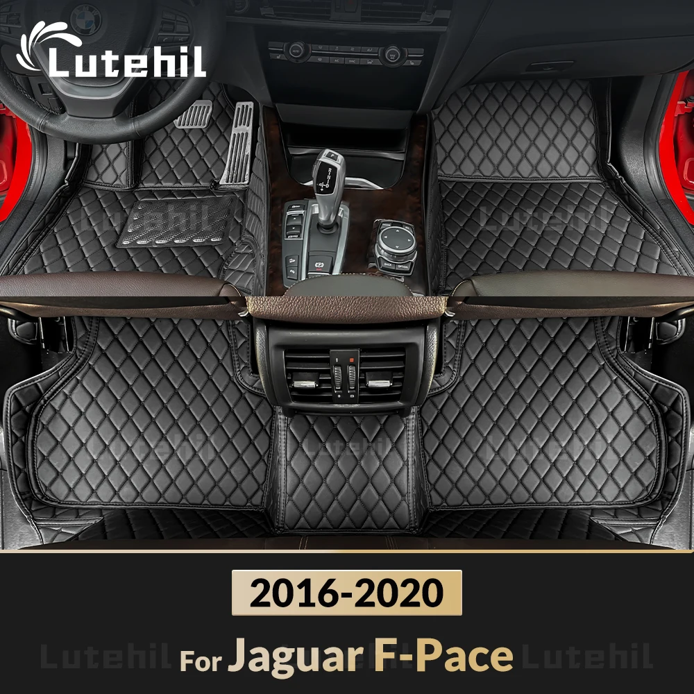 

Автомобильные коврики Lutehil для Jaguar F-PACE 2016 2017 2018 2019 2020, автомобильные подушечки для ног, автомобильный ковер, аксессуары для интерьера