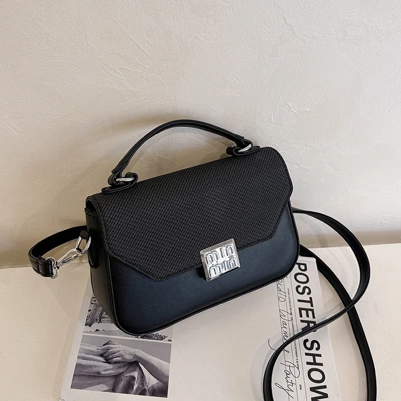 

High-End Minimalist Vintage Crossbody Bag For Women Luxury Leather Tote With Unique Textured Design And Letter Logo