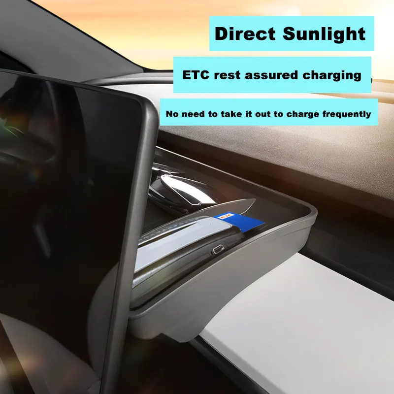 صينية تخزين مخفية من هلام السيليكا لطراز تسلا 3 Y 2017-2023 ترقية صندوق تخزين خلفي للشاشة صندوق مناديل