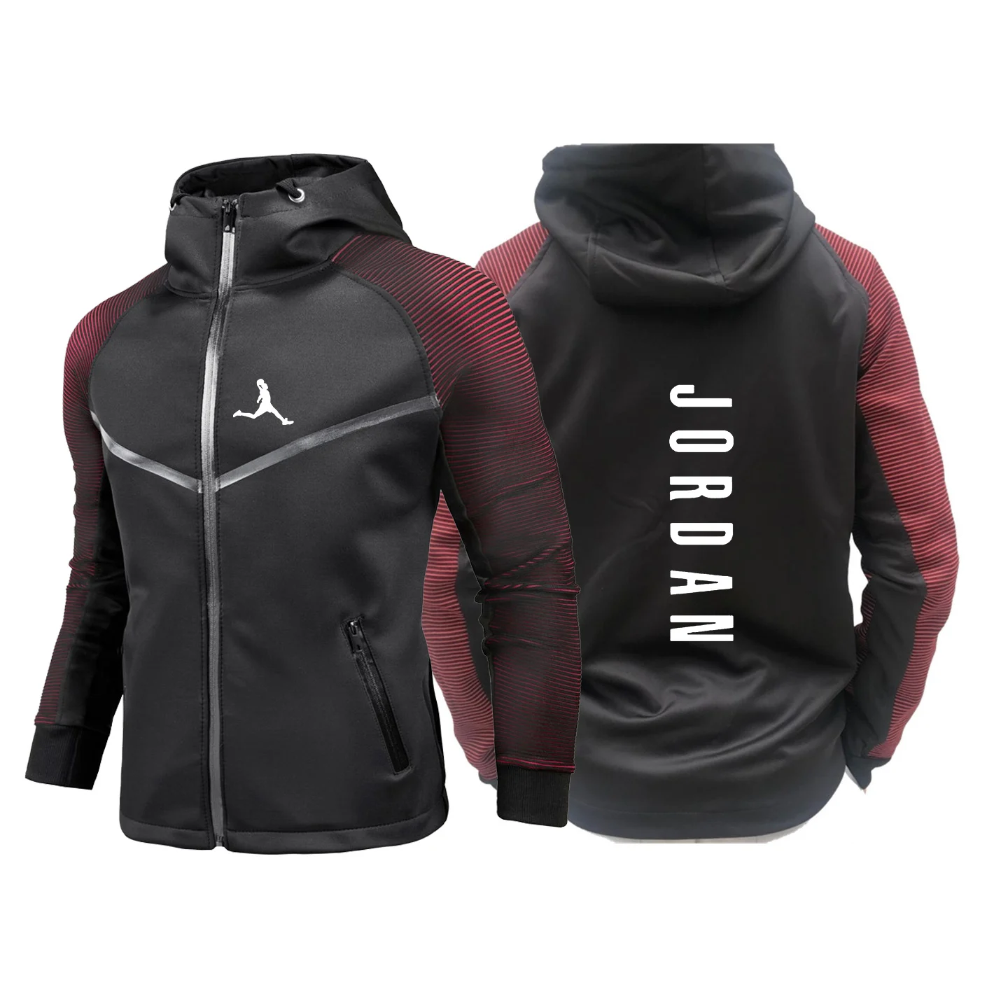2026 Spring Autumn Basketball sportswear Print Man's New Comfortable Racing Suits Spliced Zipper Jacket Cardigan Sportswear Tops
