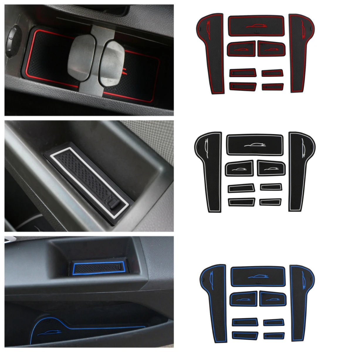 3 farben Auto Tür Nut Matte für Chevrolet Cruze 2009-2015 Zubehör Anti-slip Tasse Matte Gummi Teppiche Slot Loch Pad Innen