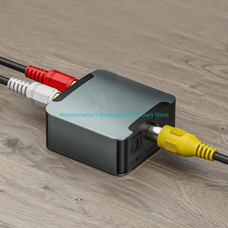 W91A Digital to Analog Sound Converter Digital Optical to 3.5mm Decoding Receiver Cable for Home Office Accessories