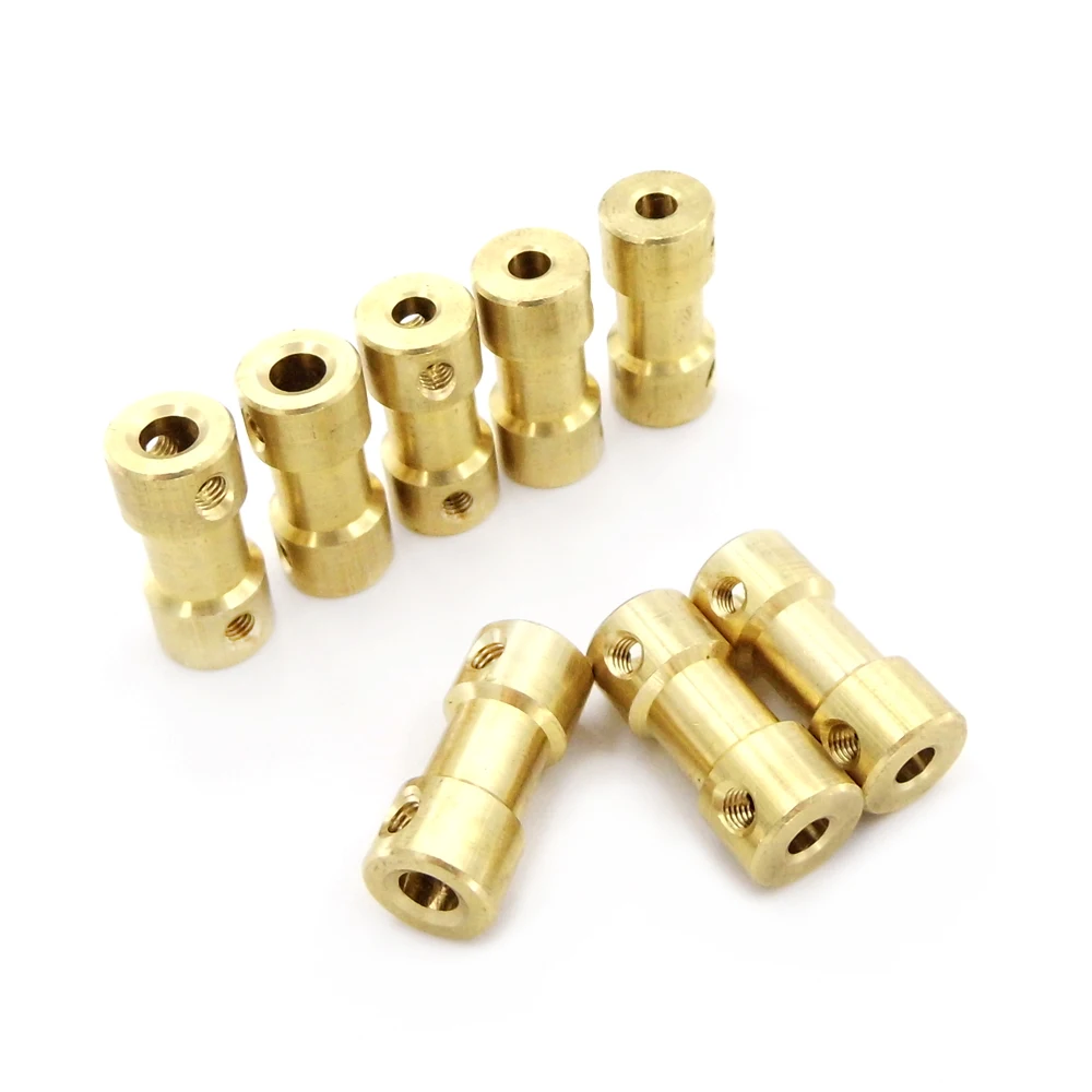 1PC 2mm 2.3mm 3mm 3.175mm 4mm 5mm 6mm Motor Shaft Coupling Copper Joint Coupler Connector for RC Boat Marine Car Robot