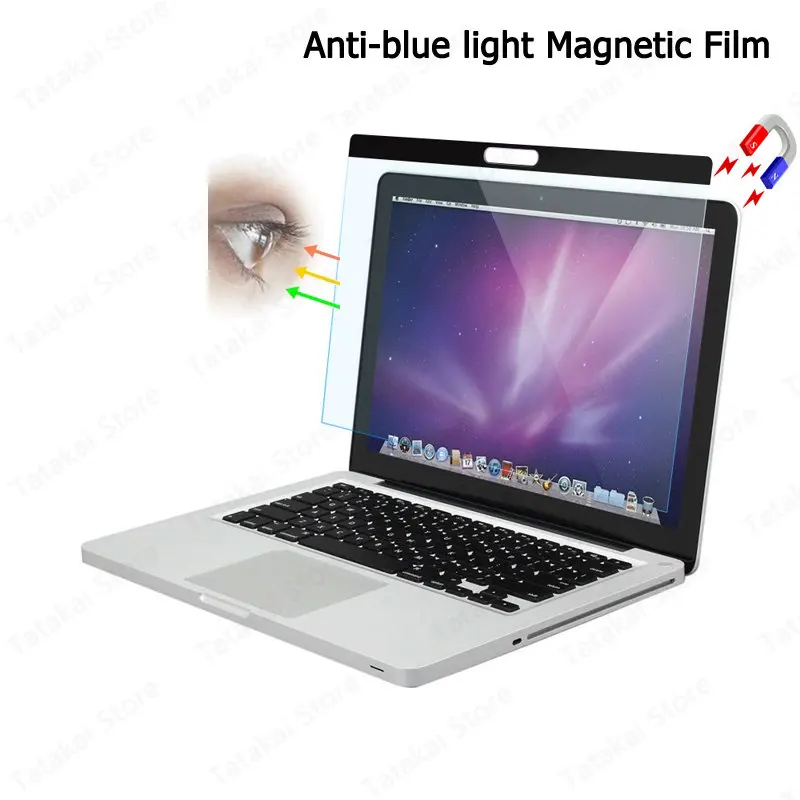 Magnetic Anti-blue Light Screen Protector for Macbook Air 13 Screen Protector Anti-Glare Film 13.3'' A1466 A1369 Split Removable