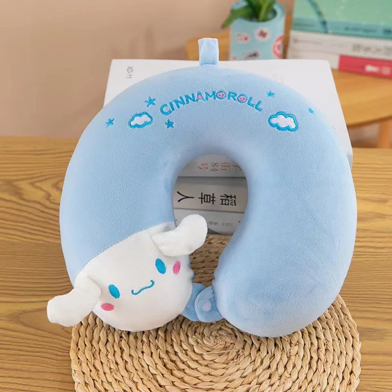 

New Mymelody Cinnamoroll Neck Pillow Cartoon U-Shaped Pillow Memory Foam Embroidery Slow Rebound Travel Nap Pillow Gift