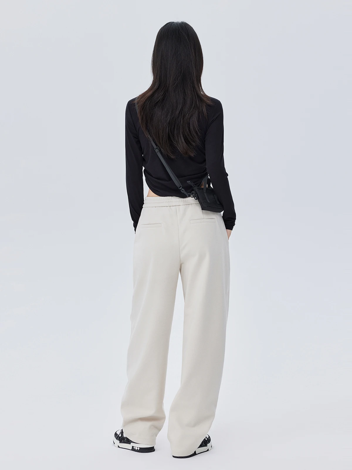 Spring and Autumn new women's pants, high waisted straight leg slim fit jeans, commuting casual pants