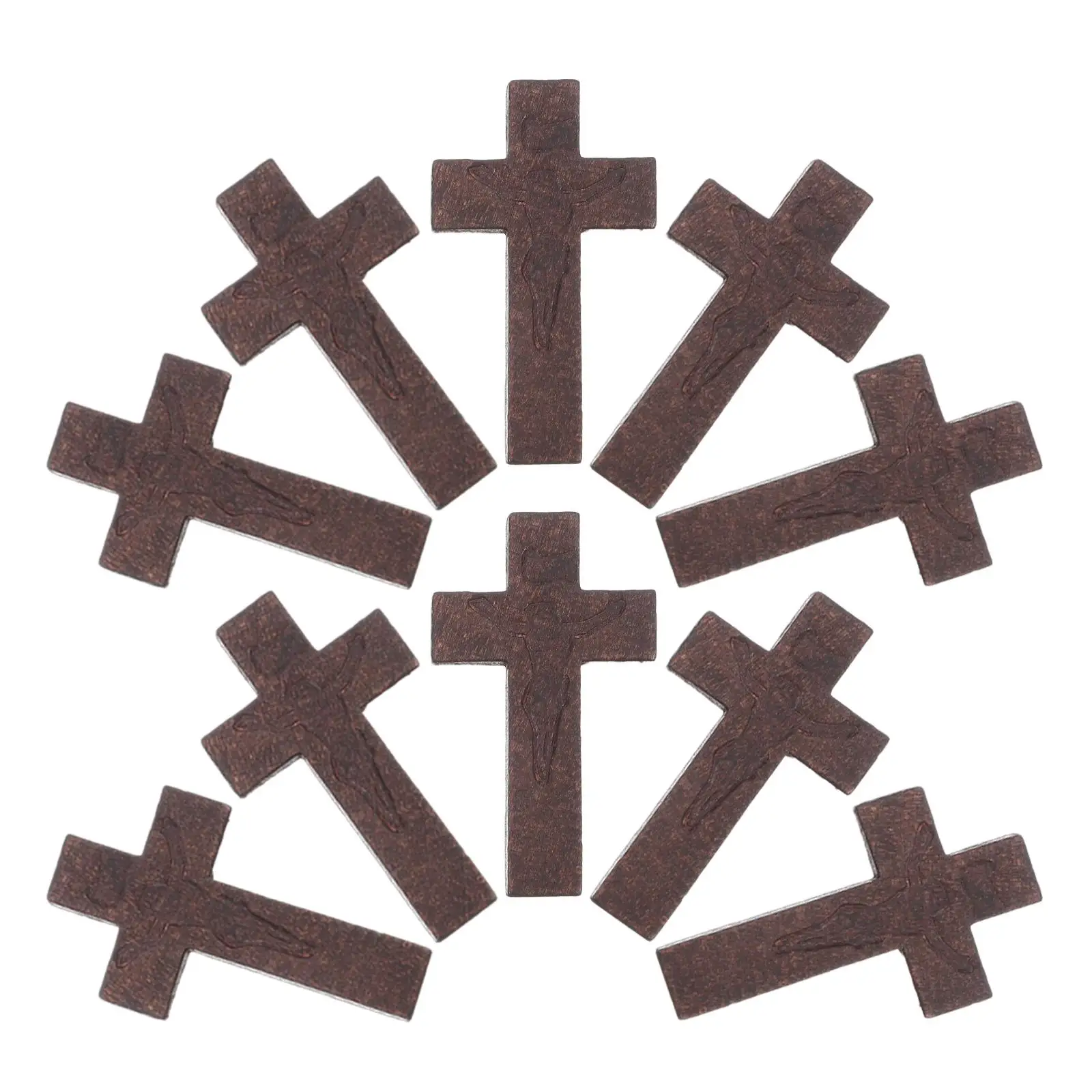 

70 Pcs Wooden Cross Crafts Exquisite High Quality Christian Jesus DIY Pendant Home Decoration blessing atmosphere