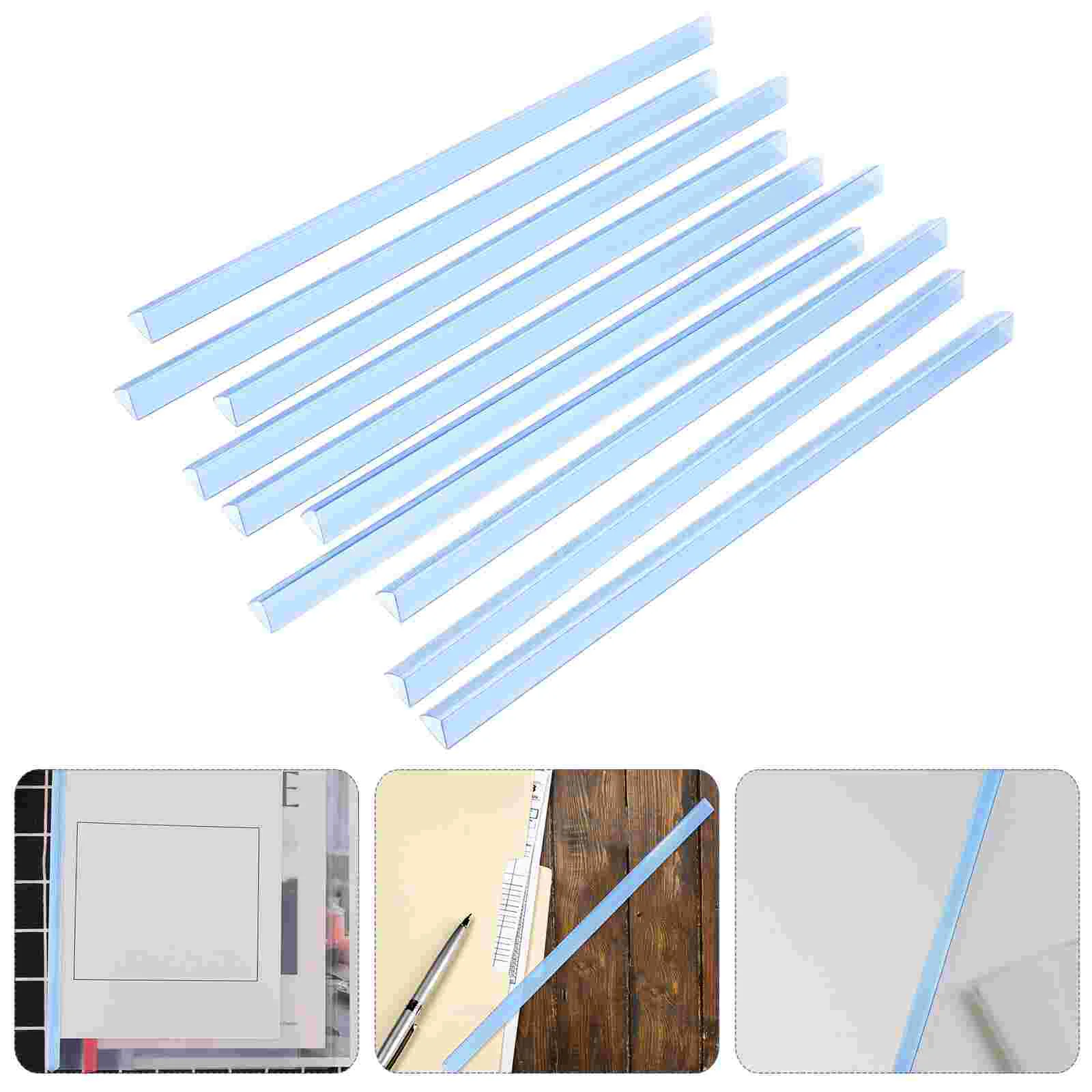 20 Pcs Folder Pull Lever Cover Binding Bars Slide Binders A4 Paper Clips Rod Book Bookbinding Slides Loose Leaf Clamp