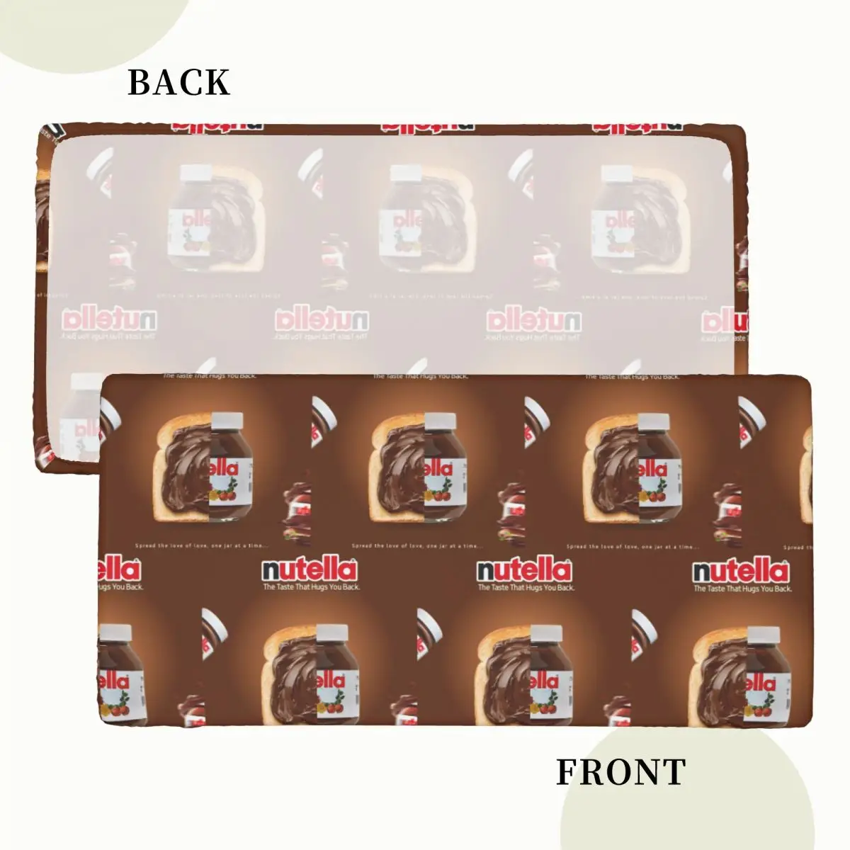 Nutella Cutie Customized Rectangular Tablecloth Oilproof Table Cover for Dining Events Table Cloth