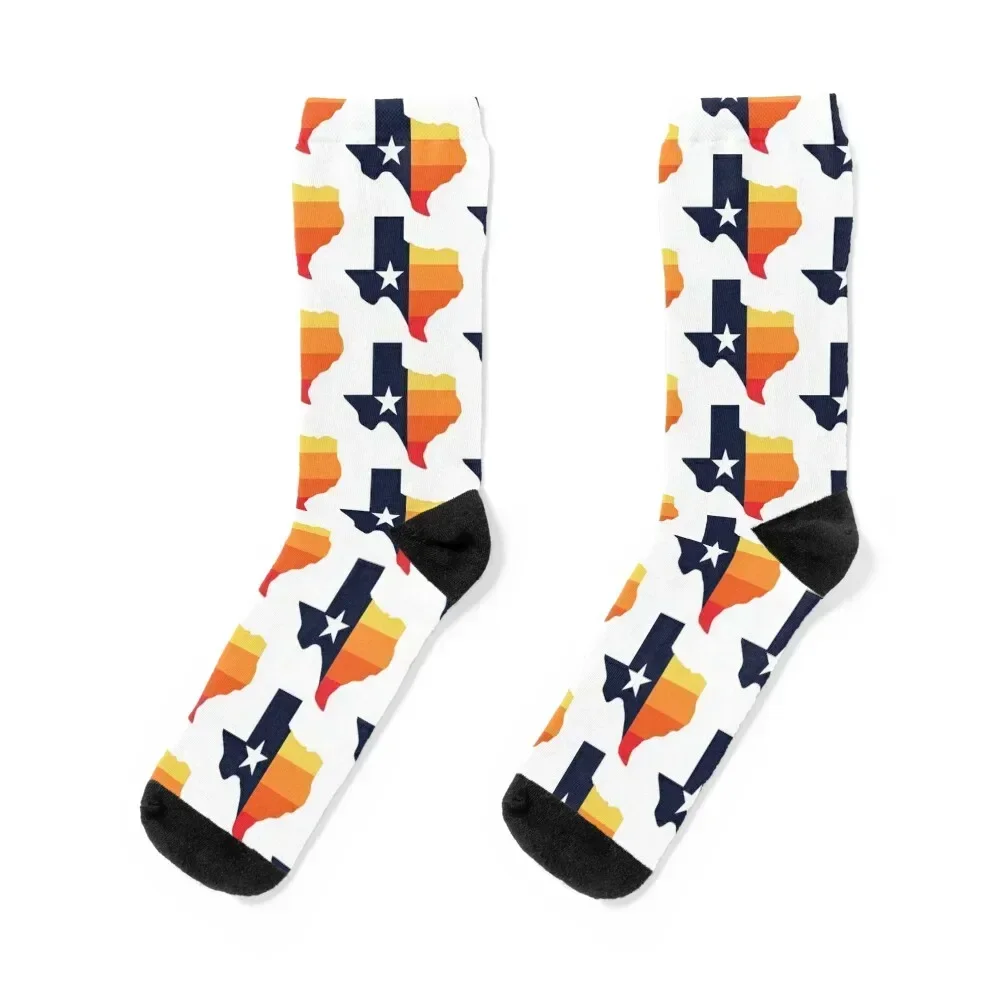 

texas - stros - sunrise Socks Children's winter Toe sports Socks Female Men's