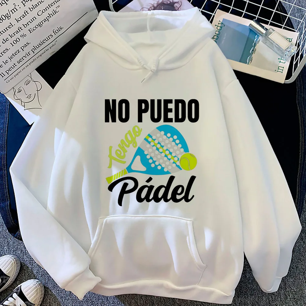 Padel hoodie printed design streetwear patterned graphic trendy female sweatshirts pullover youthful streetwear trendy anime