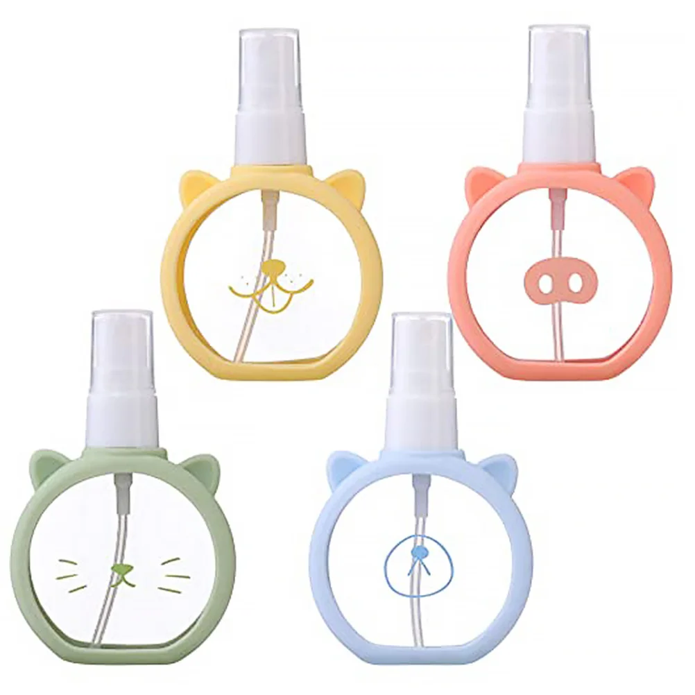 4 قطع صغيرة محمولة للسفر، زجاجات رذاذ بلاستيكية قابلة لإعادة الملء، خفيفة الوزن لعطور المكياج #5