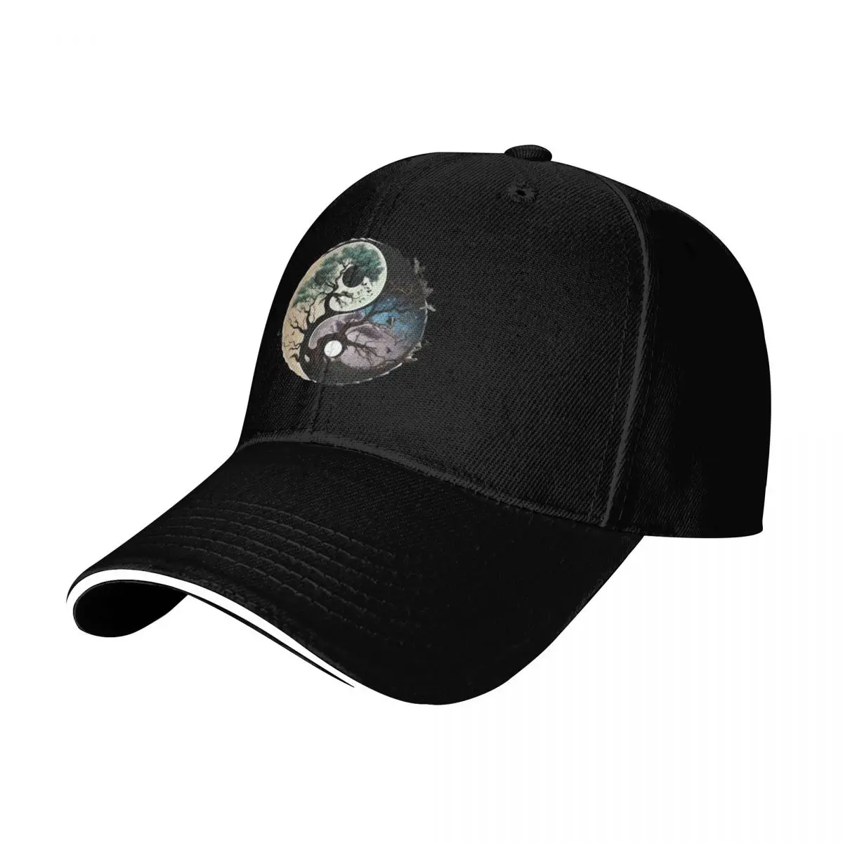 Tree of Life Yin Yang Baseball Cap Casual Daily Wear Quick Dry Performance Cotton Twill Breathable