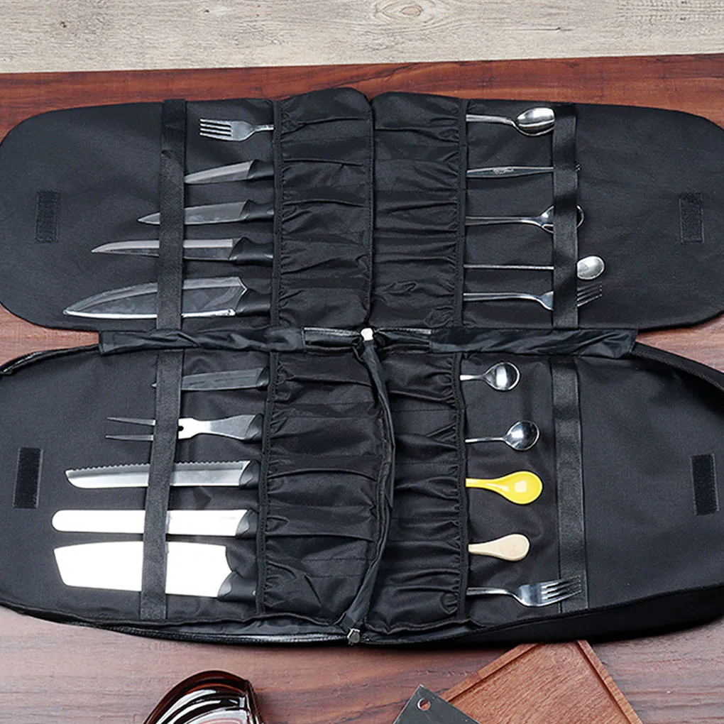 Уличная сумка-переноска для столовых приборов, сетчатый карман на молнии с несколькими слотами для хранения, кемпинга, пешего туризма, путешествий, сумки для слайсера, аксессуары