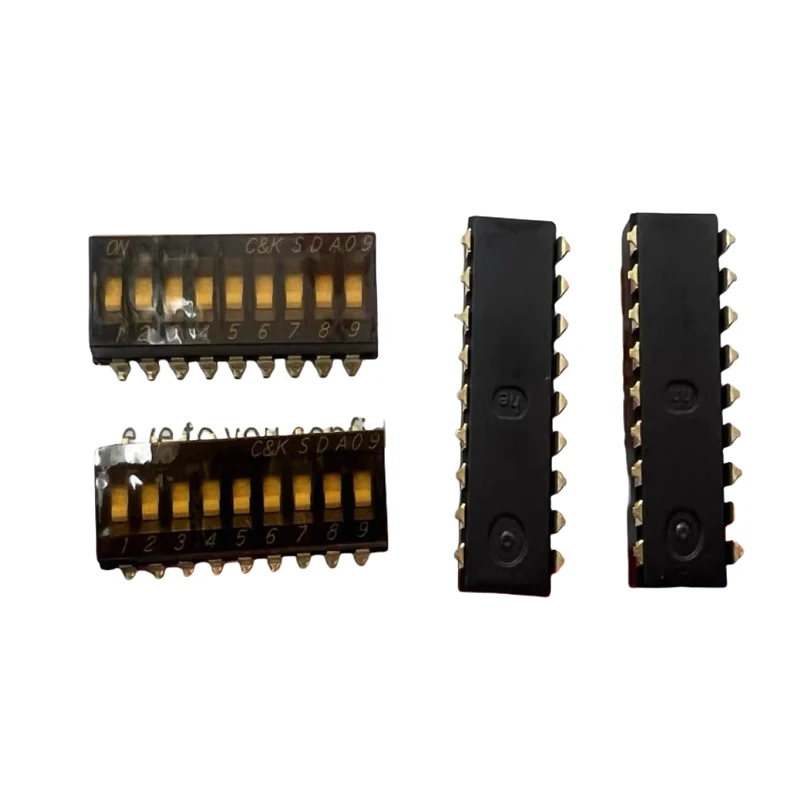 

1PCS/LOTS Imported U.S.A. C&K SDA09H0SB SMD Toggle Switch 9 Positions Piano Key Type Flat Dial w/ Film 2.54mm