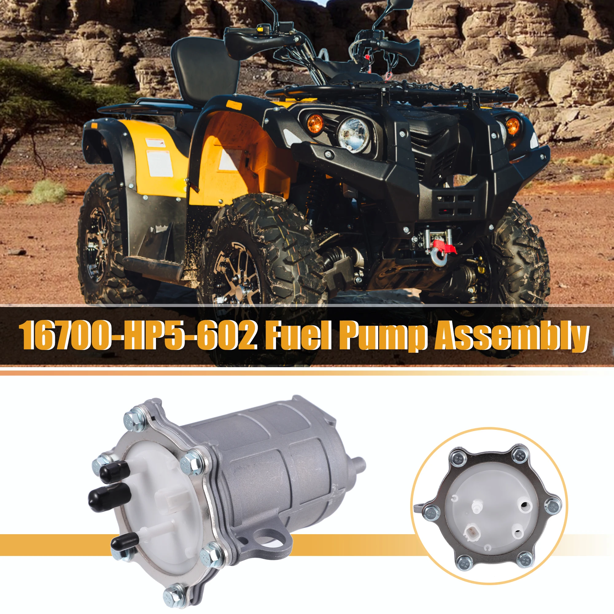 

X Autohaux Aluminum Alloy Fuel Pump ATV Fuel Pump for Honda Fourtrax Rancher TRX420 2009-2014 16700-HP5-602