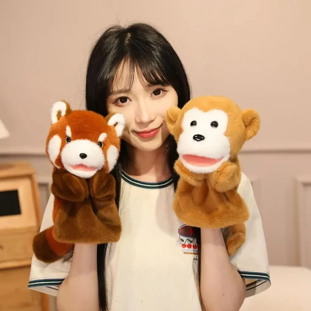개구리 동물 손 인형 오리 스토리 텔링 박제 상어 장난감 시뮬레이션 움직일 수있는 입 손 손가락 스토리 인형 스토리 시간