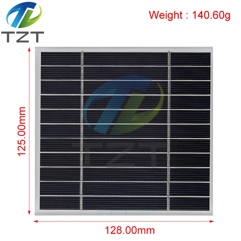 5.5V 2.5W 450mA Mini Solar Panel 128X125MM Solar Cell DIY For Light Cell Phone Toys Chargers Portable High Quality DIY Education