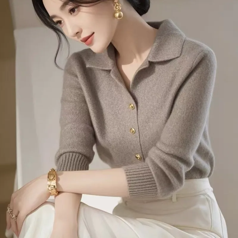 

Ele ey Ne вязаный свитер, женский модный высококачественный маленький ароматный свитер, осенне-зимний уникальный женский топ