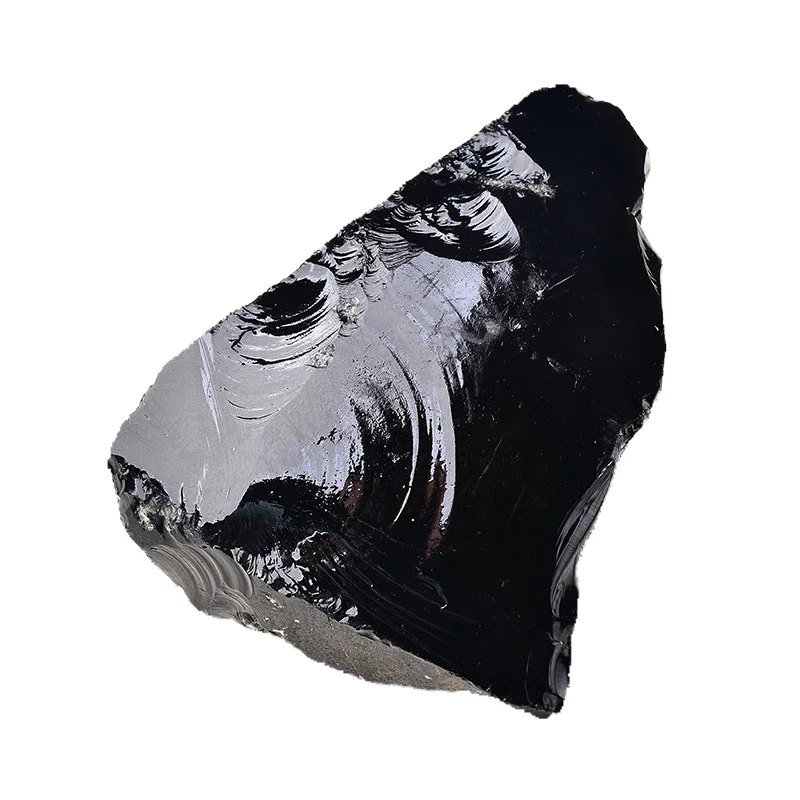 Natural crystal obsidian raw stone ornaments block wool stone home decoration