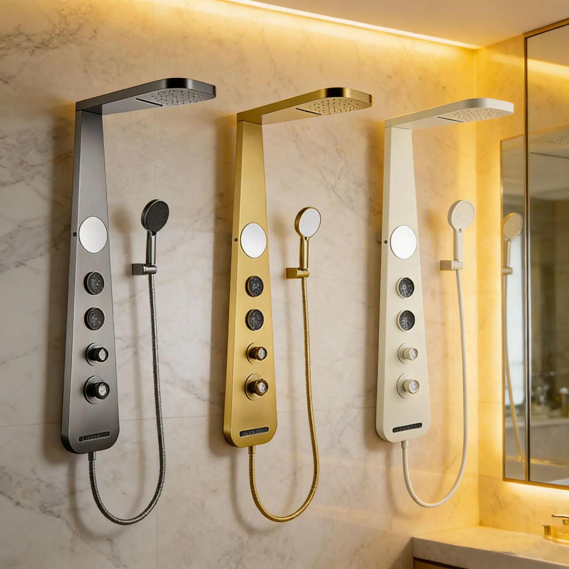 Back Spray, Back Wash Shower Shower, Concealed Shower Set, Shower Top Nozzle, Hot And Cold Control Valve Body, Wire Gold