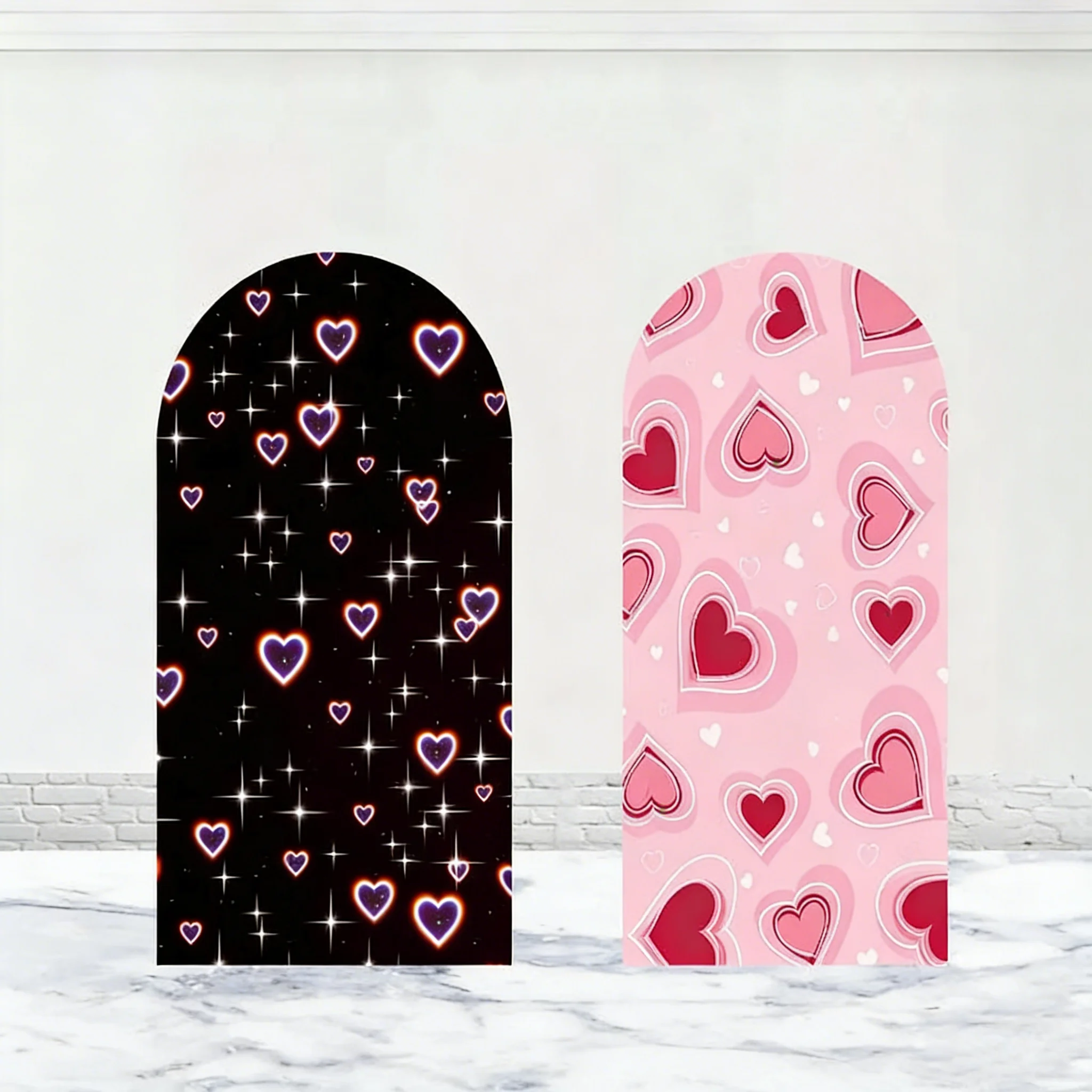 

LS Custom 2-Sided Valentine's Day Heartfelt Romantic Confession Baby Shower Covers Chiara Arch Background Decor Backdrop Photo