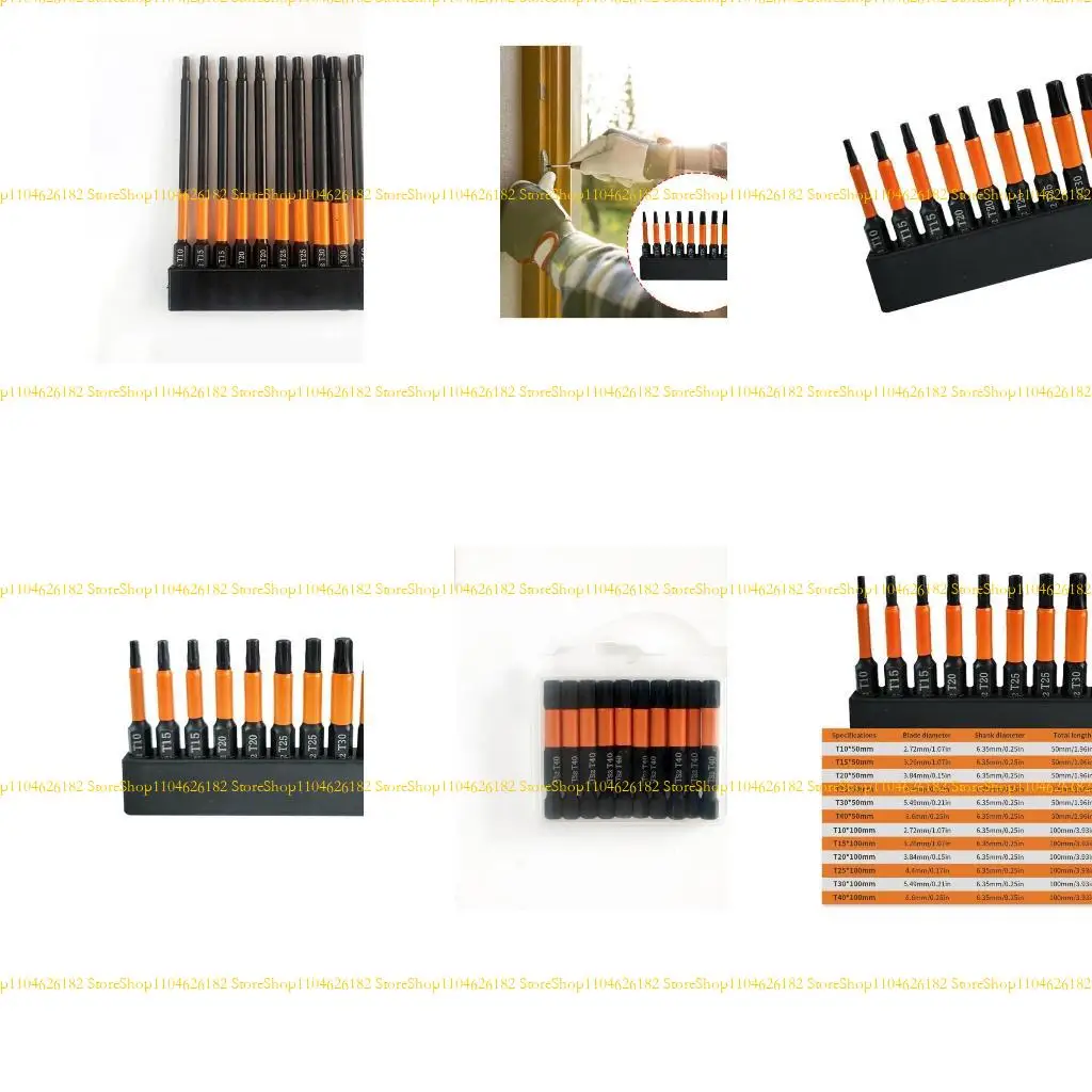 

Q2Q4 10pcs Star Suptriver Shank Bits Set S2Steel Точные кончики для крепления