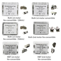 20/50Kits 80/200Pcs Mesh Base 0.022 1St /2nd Orthodontics Roth/MBT Convertible/ Non-Convertible Buccal Tube