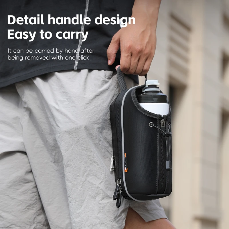 

WEST BIKING MTB Road Bike Water Bottle Holder Handlebar Bag Folding Bike Scooter Quick Release Bottle Bag Bicycle Accessory