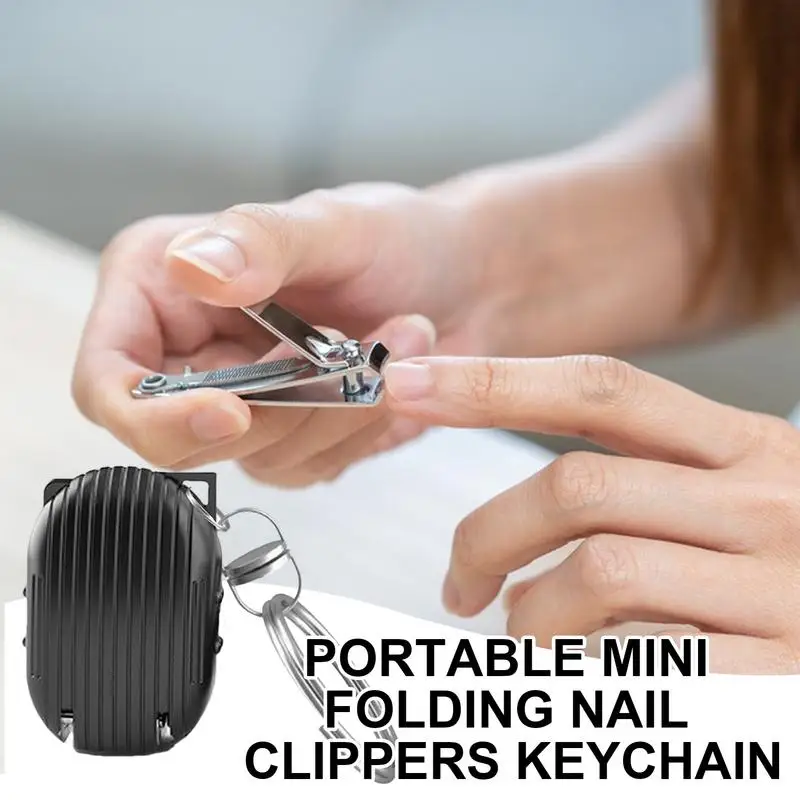 Foldable Nail Clippers Portable Stainless Steel Nail Trimmer Nail Cutting Clippers Traveling Pocket Toe Nail Cutter Portable