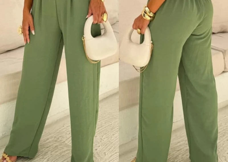 Damen-Overall mit quadratischem Ausschnitt, Spaghettiträger hinten, geraffter Cinch-Taille, weites Bein, eleganter Overall