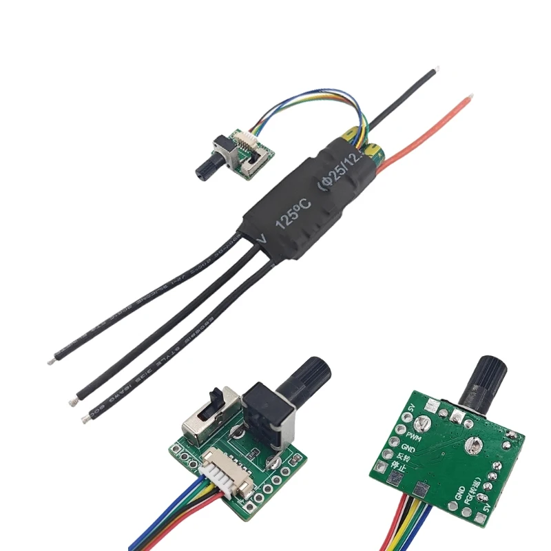 6-30V 30A 3-Phase BLDC Hall-less Motor Driver Board w PWM/Potentiometer Speed Control for Brushless Fan/Water Pumps Modification