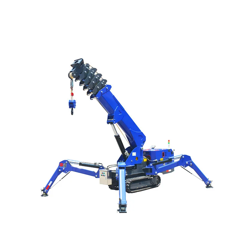 Small Crawler Spider Crane Fully Automatic Micro Track Jack Lifter Low Clearance Warehouse Renovation Power Winch