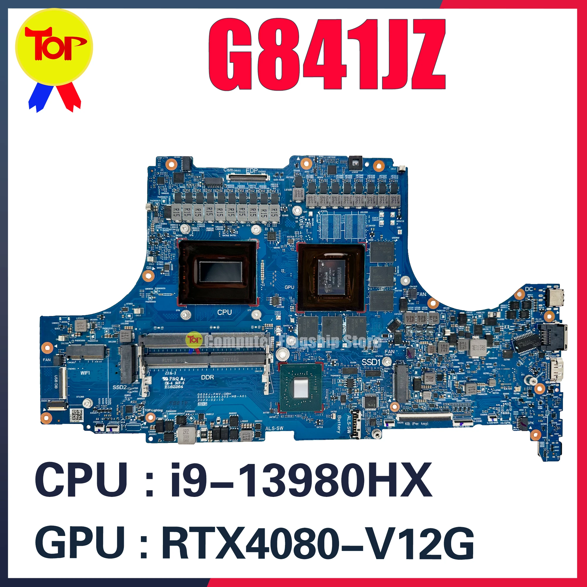 KEFU G814J Mainboard For ASUS ROG Strix G18 G814JZ G634J Laptop Motherboard i9-13980HX RTX4080-V12G 100% Test OK