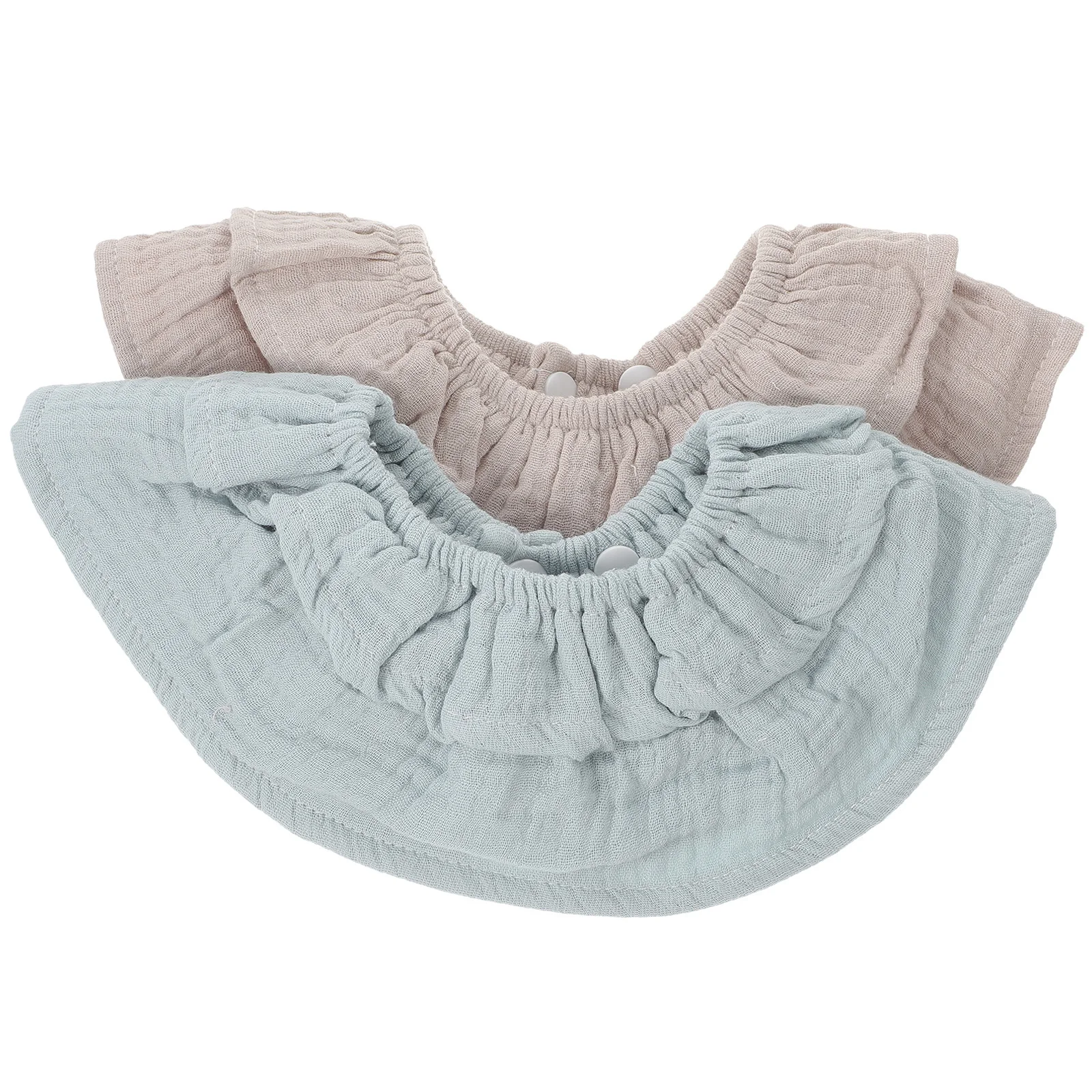 

2Pcs Absorbent Cotton Baby Bibs Muslin Feeding Teething Drooling Infant Bibs Soft Comfortable Toddler Clothes Protectors