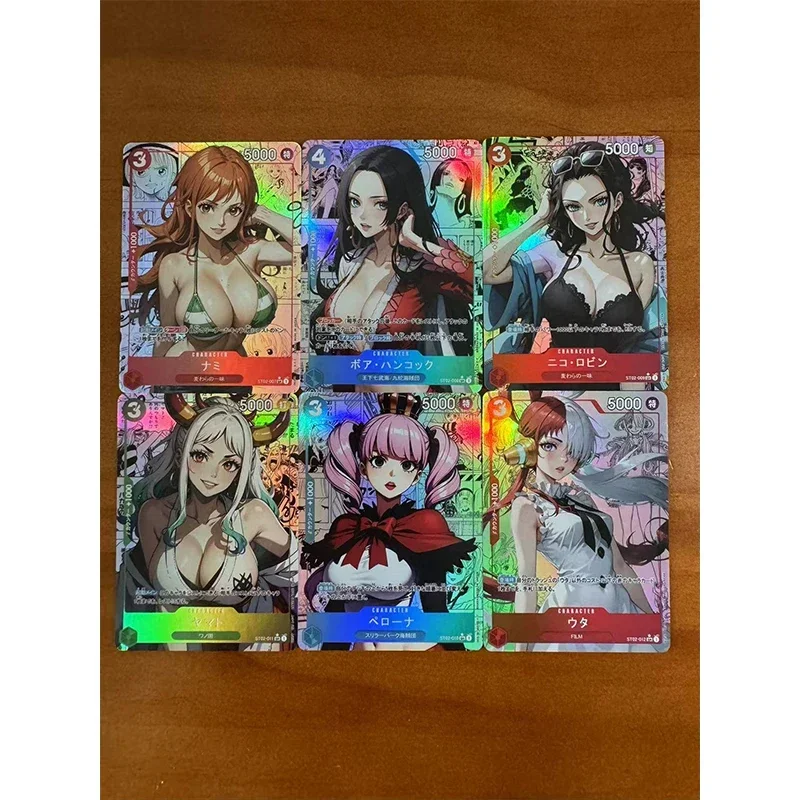 ONE PIECE Monkey D. Luffy Portgas D Ace Nami DIY Homemade Bronzing Collection Card Christmas Birthday Gift Game Toys