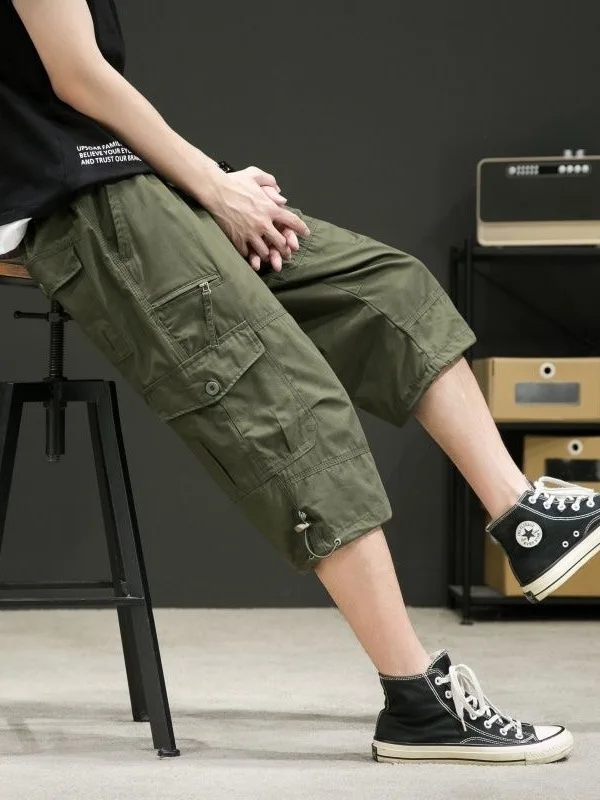 

Summer Thin Workwear Shorts Men's Casual Wear-Resistant Loose Fit Outdoor Casual Seven-Five Pants Cotton Breathable Shorts