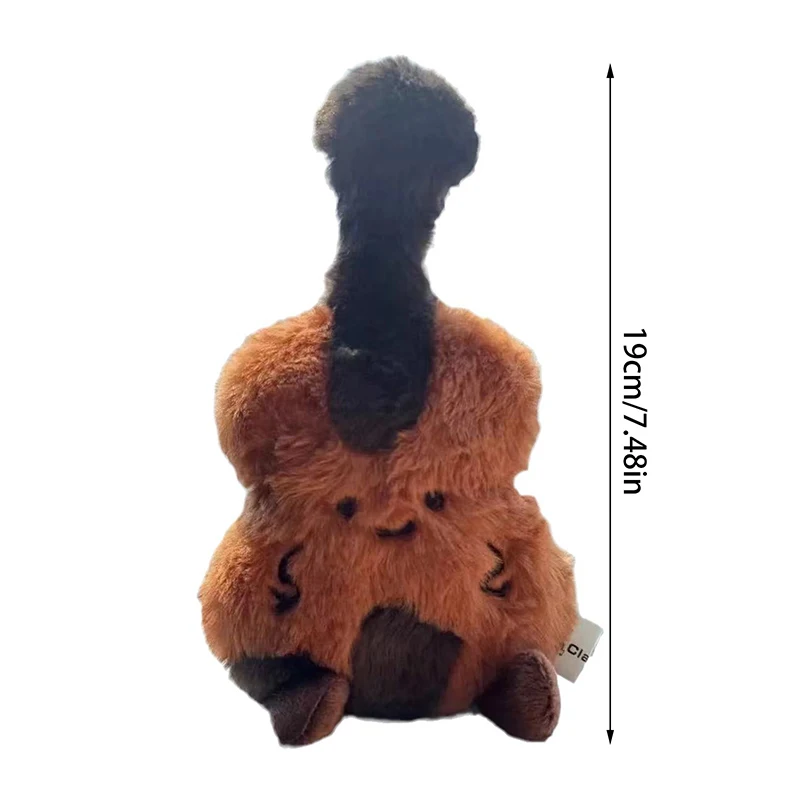 Violino brinquedo de pelúcia chaveiro dos desenhos animados instrumento musical macio pelúcia boneca pingente chaveiro do carro mochila saco decoração presente do miúdo